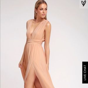 Chiffon dress - deep V